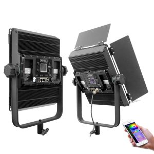 60W large flat panel light with foldable RGB color light and adjustable color