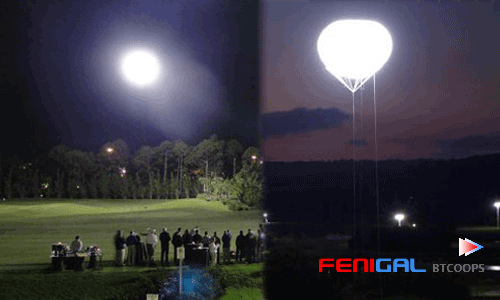 Eco Friendly Video Lighting Elliptical Balloon Light For Studios