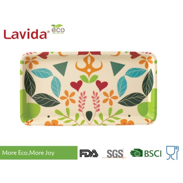 Long Last Print Bamboo Fiber Dinnerware , Custom Made Bamboo Dinnerware Dishwasher Safe