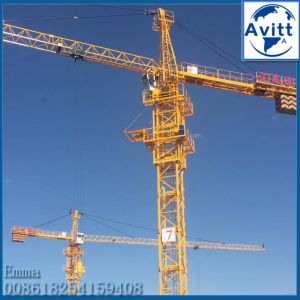 Qtz63 5510 Topkit Tower Crane Specification 55M Working Jib Length 6tons Load