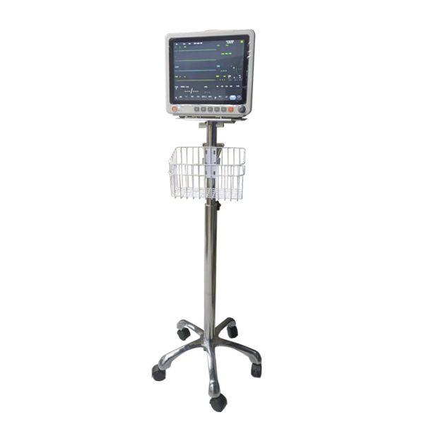 Quality 6-Parameter Patient Monitor with Trolley Bedside and Electric Power Source 1 Year Warranty wholesale