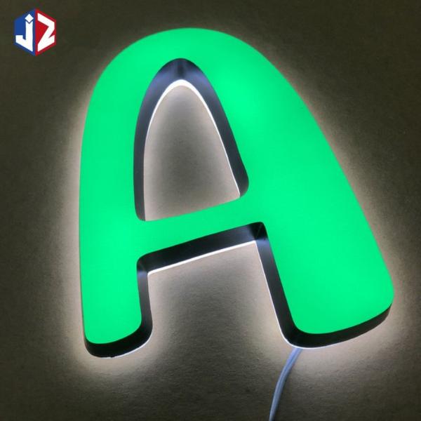 Backlit LED Acrylic Signage Smooth Line Commercial Advertising