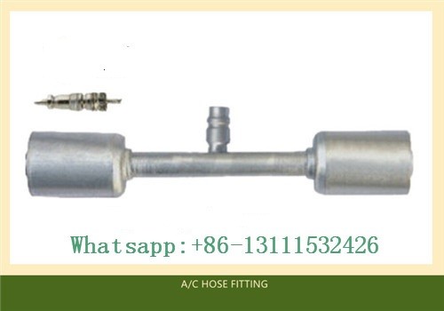 Through pipe with Al jacket R134a High& Low Pressure valve air conditioning Hose