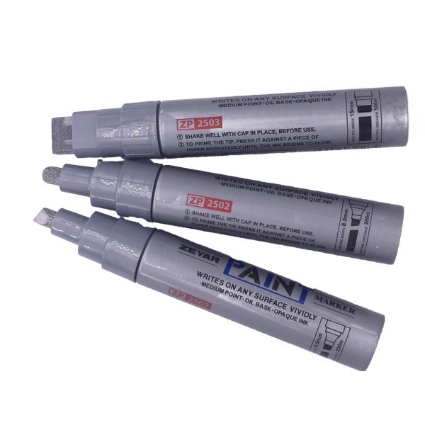 Quality Industrial Use Oil based Sliver color Paint Permanent Marker Pen 25MM size barrel wholesale