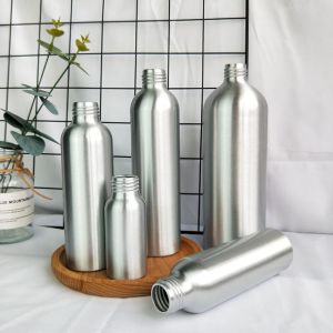 Empty Silver 15ml 30ml 50ml 100ml 250ml 500ml 600ml 1000ml Aluminum Water Bottle