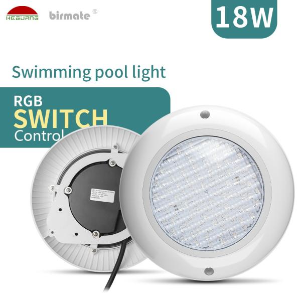 ABS RGB Surface Mount LED Pool Light Switch Control 520LM RGB LED Swimming Pool