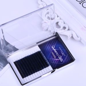 Gradual Blue Blooming Eyelash Individual Extensions Synthetic Hair 0.07mm Thickness