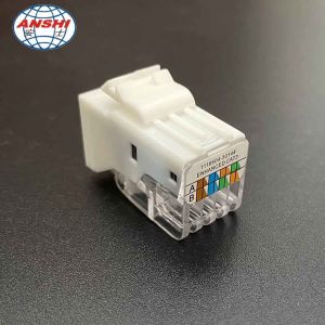 Gold Plating ABS Toolless Keystone Cat5e RJ45 Punch Down Jack