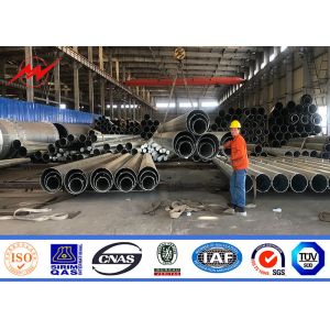 10kv - 550kv Hot Dip Galvanised Steel Pole , Electric Power Pole For Distributio