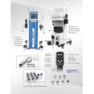 Vertical 2 In 1 Shockwave Therapy Machine Electronmagnetic System
