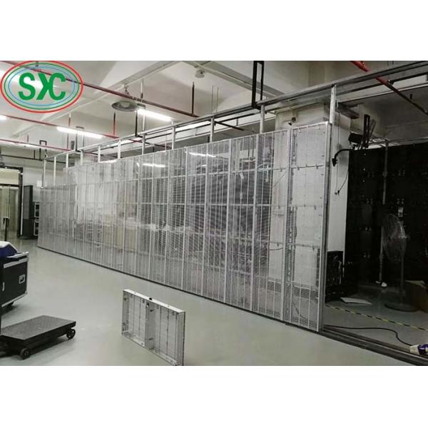 G3.91-7.82 Ultra-Thin Full Color Transparent Video Wall SMD2525 IP54 Long