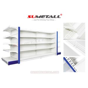 Cheap Multi Layer Retail Store Shelving With Humped Infill Panel For Pharmacy Stores for sale