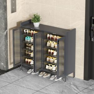 Simple Indoor Multi-Layer multi-Functional Steel Shoe Cabinet For Home Entrance,