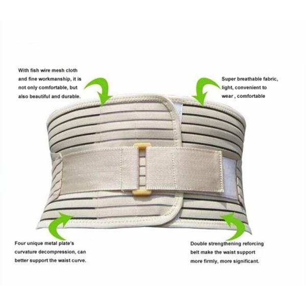 Yellow Fish Ribbon Lumbar Support Brace Breathable Waist Protection Belt