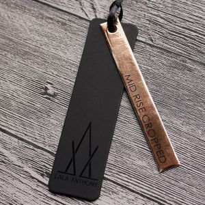 Black Two Pieces Custom Kraft Hang Tags Marble Gilded Coated Pape Printing