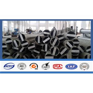 China Burial Type Hot Dip Galvanized Metal Power Pole 3mm Thickness Long Life Time on sale