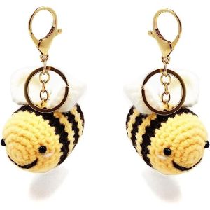Crochet Plush Keychain - Keychain Accessory Handmade Bag Charm Key Chain Car