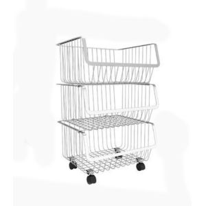 Muti - Purpose Durable Stacking Wire Grid Baskets Rack Storage Organizer 20x41