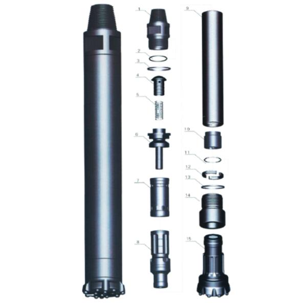 High Air Pressure DTH QL 60 Down The Hole Hammer Without Foot Valve
