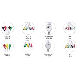 Schiller ECG Patient Cable 7 Pin 5 Lead Ecg Cable Snap Clip Type