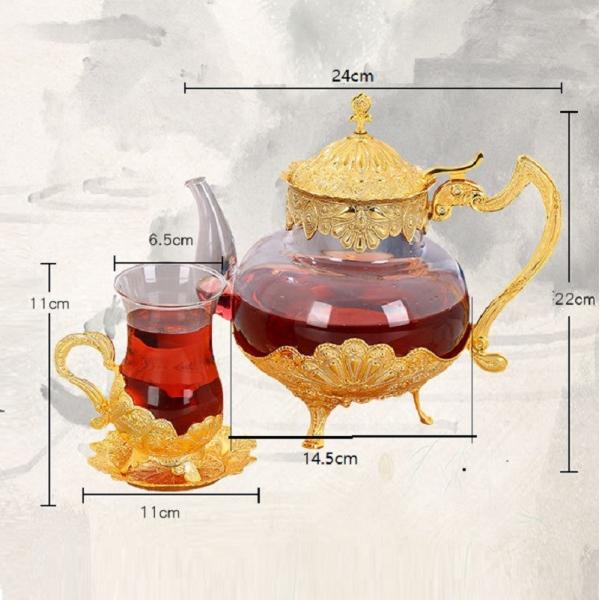 Turkish Style Clear Deluxe Vintage Glass Coffee Cups 150ml