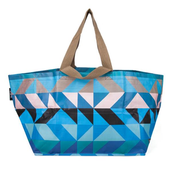 Quality Handled Blue Polypropylene Tote Bags For Shopping And Promotion Silk Screen wholesale