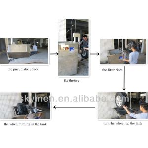 Alloy Wheel / Tire Cleaning Machine with Digital Control , Easy Sweep