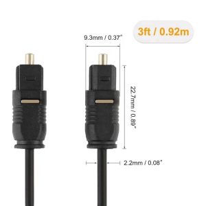 High Quality Thin 1M 2 M 3M 5M Fiber Optic Toslink Spdif Gold Optical Digital