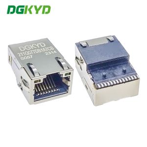 DGKYD211Q077DB1A7CBS057 Standard Single Port SMD 1 X 1 Low Profile RJ45 Modular