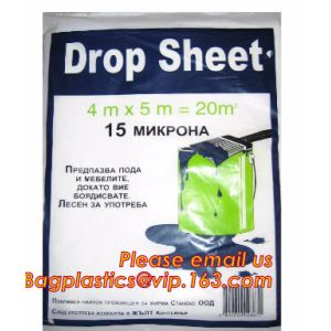 Plastics pe protective drop cloth, plastic protective drop cloth, Plastic