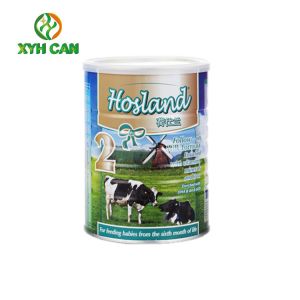 Customized Round Tin Gift Box Milk Powder Ring - Pull Candy Tin Containers