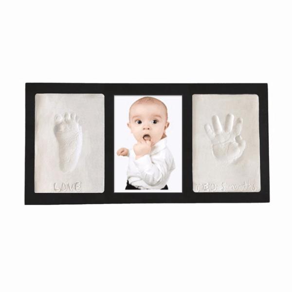 Quality Handmade Baby Clay Frame , Wooden Hand / Foot Print Photo Frames wholesale