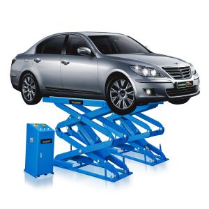 China 24V 3.5T Small Auto Scissor Lift For Repair Shop 2130mm Car Lifter Machine on sale