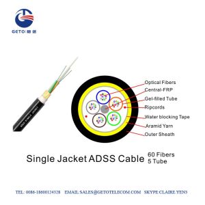 China 4000m PLENUM Self Supporting 96 Core Fiber Optic Cable on sale