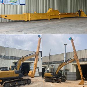 Two Section Excavator Telescopic Boom Arm With Standard Or Clamshell Bucket