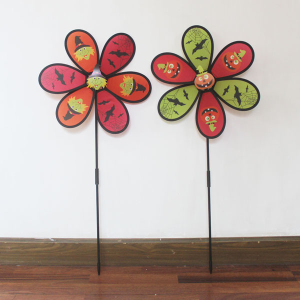 Quality Halloween Yard Spinner witch and pumpkin wholesale