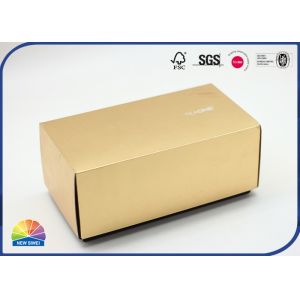 Luxury Golden Paper Cardboard Corrugated Packaging Box With E Flutes