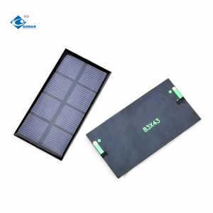 2V Customized Small Epoxy Solar Panels ZW-8343 Transparent 0.48W Poly Silicon