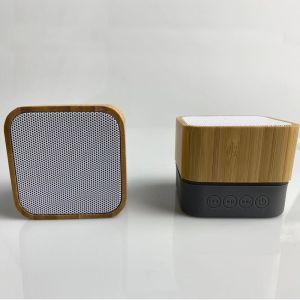 Square Bamboo Bluetooth Speaker Portable Mini Simple Light Weight Wireless
