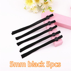 5mm flat adjustable elastic band with buckle earloop cord for facemask earloop