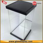 self-assembly custom 1/6 scale LED lighted clear figure acrylic display case for