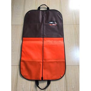 Handle Suit Garment Bag Travel Colored Non Woven Printed With Clips 115*60 cm