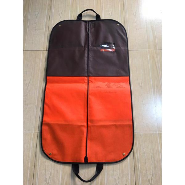 Handle Suit Garment Bag Travel Colored Non Woven Printed With Clips 115*60 cm