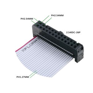 Durable 26 Pin Ribbon Cable DB25 Male Connector AC 500V / 1 Minute Maximum