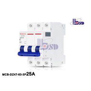 China 25 Amp Mini Circuit Breaker 3 Pole B Curve Circuit Breaker  For Industrial Plants on sale