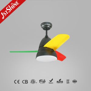 Bedroom Brushless Dimmable LED Ceiling Fan With Remote RoHS Certification