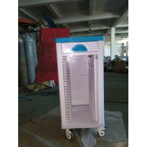 ABS Plastic File Carry Medical Instrument Trolley Dossier Cart With Drawer