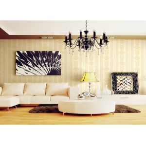 China Romantic Individuality Natural Plant Fibers Victorian Damask Wallpaper For Sofa Background on sale