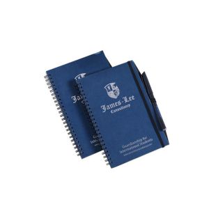 High quality office products A5 lined notebook spiral journal notebook with pen