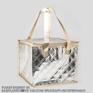 Insulated Reusable Grocery Picnic Zipper Cooler Bag Keep Cool Popsicle Packaging